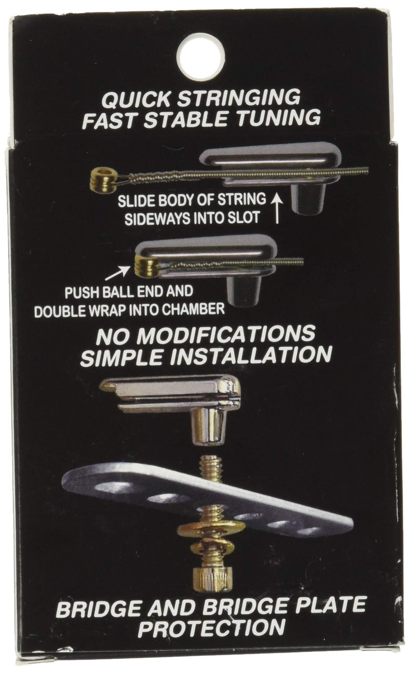 Big Rock Power Pins 2.0 - Gold Chrome Set with Power Plate Upgrade- Patented Bridge Pin System for Acoustic Guitars- Improved Tone, Amplified Sound, Easier Restringing, and Faster Tuning - Image 2